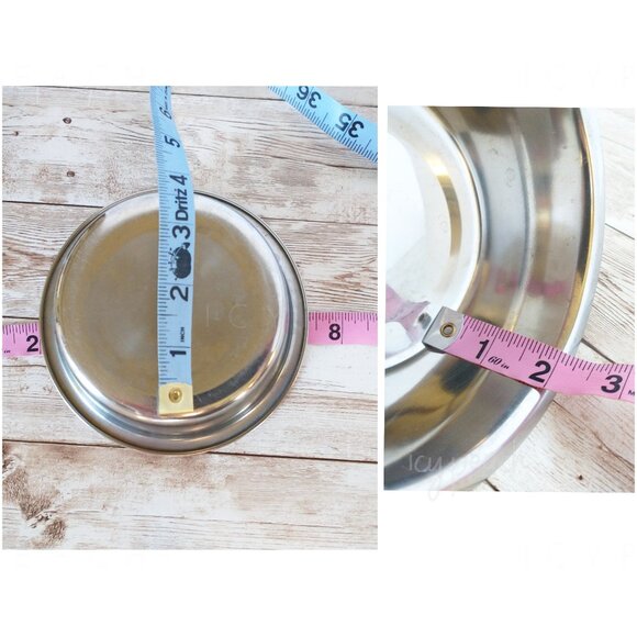 Stainless Steel Pet Bowls with Silicone Mat Cat Dog Small Animal Food and Water - Picture 5 of 10